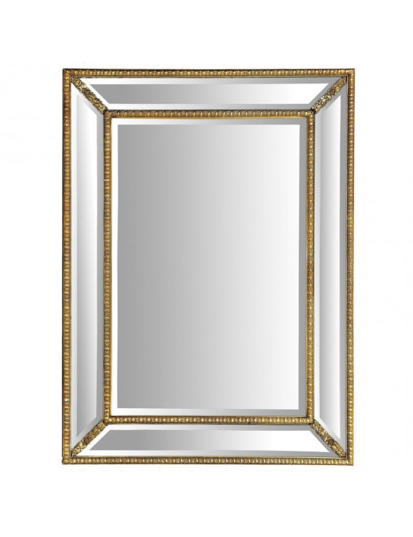 Зеркало в зеркальной раме Leon Gold (Леон), Поталь античное золото, 90*120 см в интернет-магазине зеркальной мастерской ЗЕРКАЛА-М фото